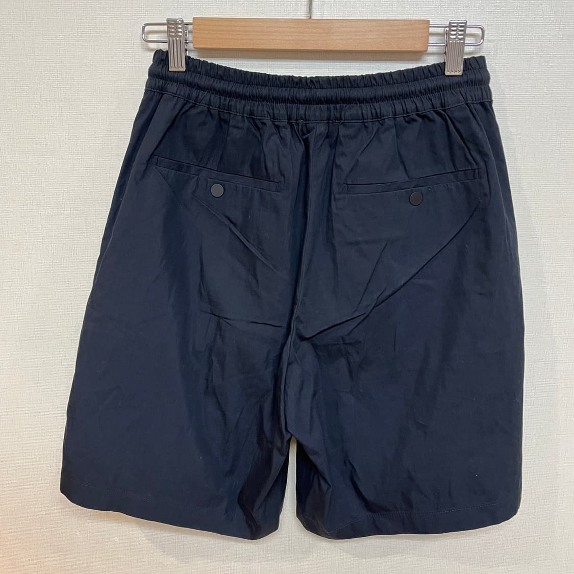 산드로 네이비 레귤러핏 코튼 나일론 쇼츠 반바지 (28~29) 상품이미지3