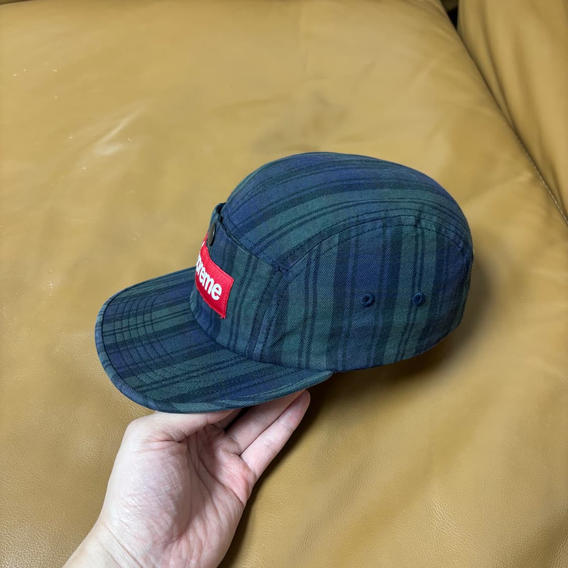 슈프림 캠프캡 모자 박스로고 타탄 체크 상품이미지4