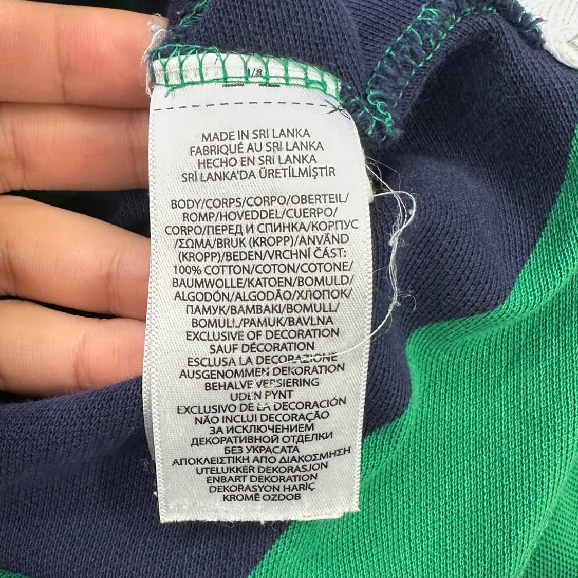 L 폴로랄프로렌 빅로고 스트라이프 럭비티 상품이미지5