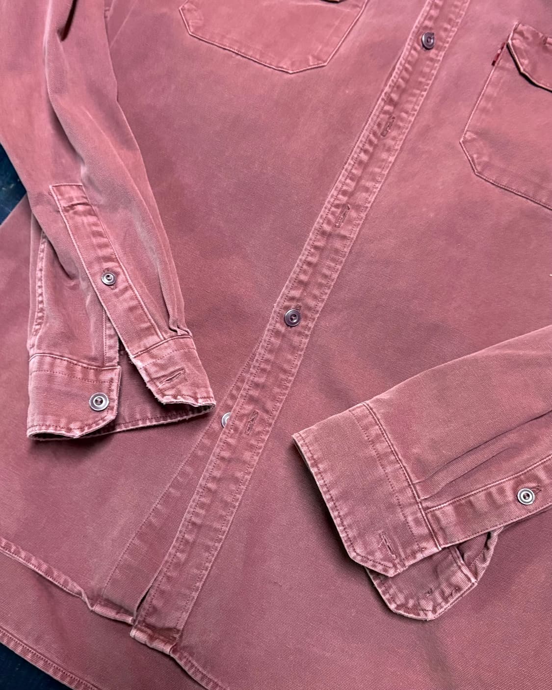 리바이스 가먼트다잉 코튼 셔츠 L 상품이미지3