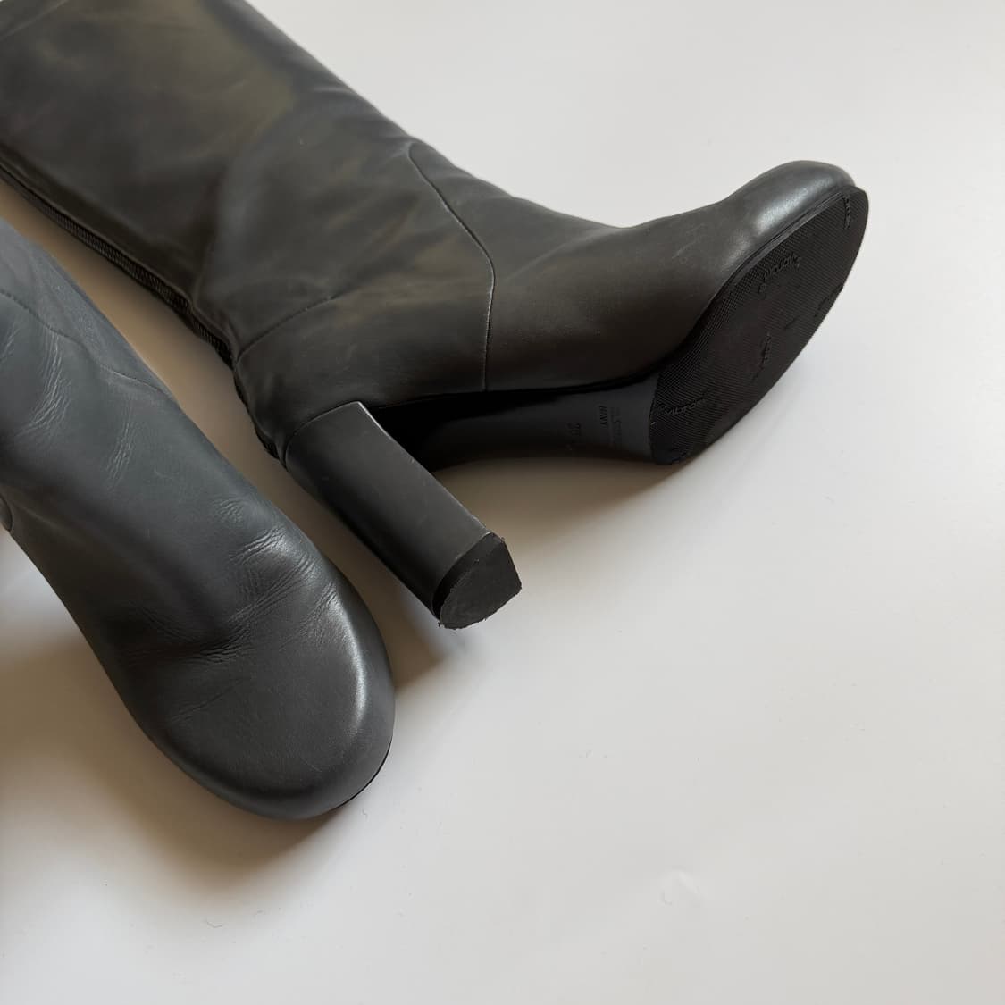 질샌더 그레이 레더 롱부츠 36 상품이미지6