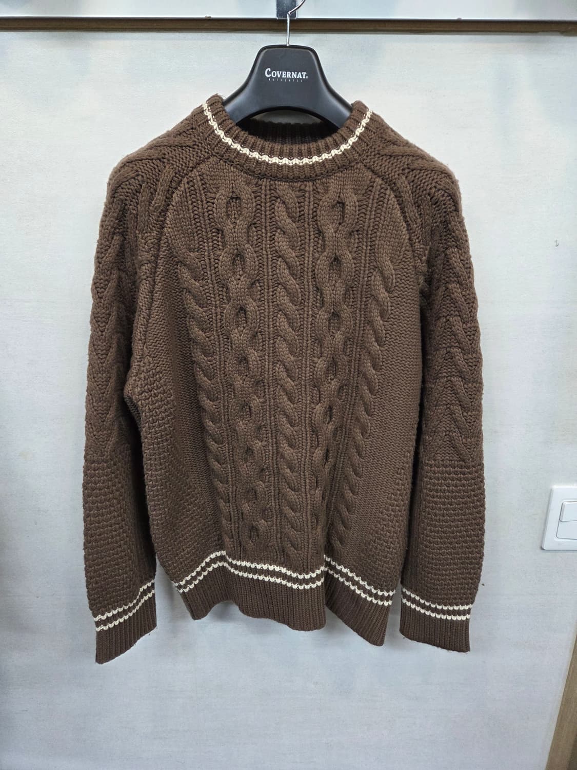 룩캐스트 오버핏 케이블 울 니트 프리 상품이미지1