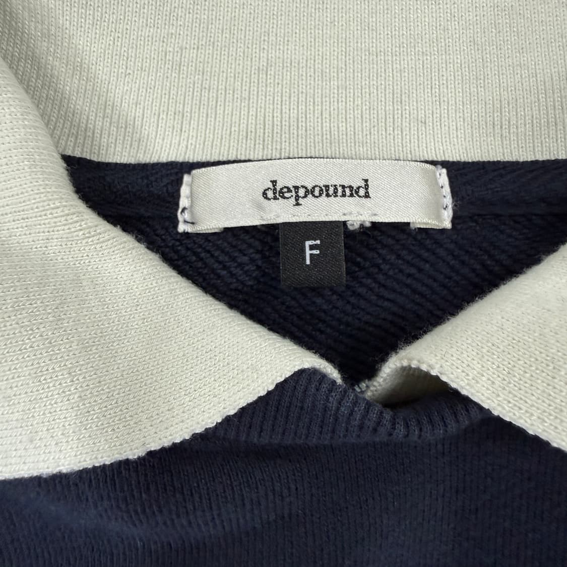 (F)드 파운드 depound 카라 맨투맨(네이비) 상품이미지2