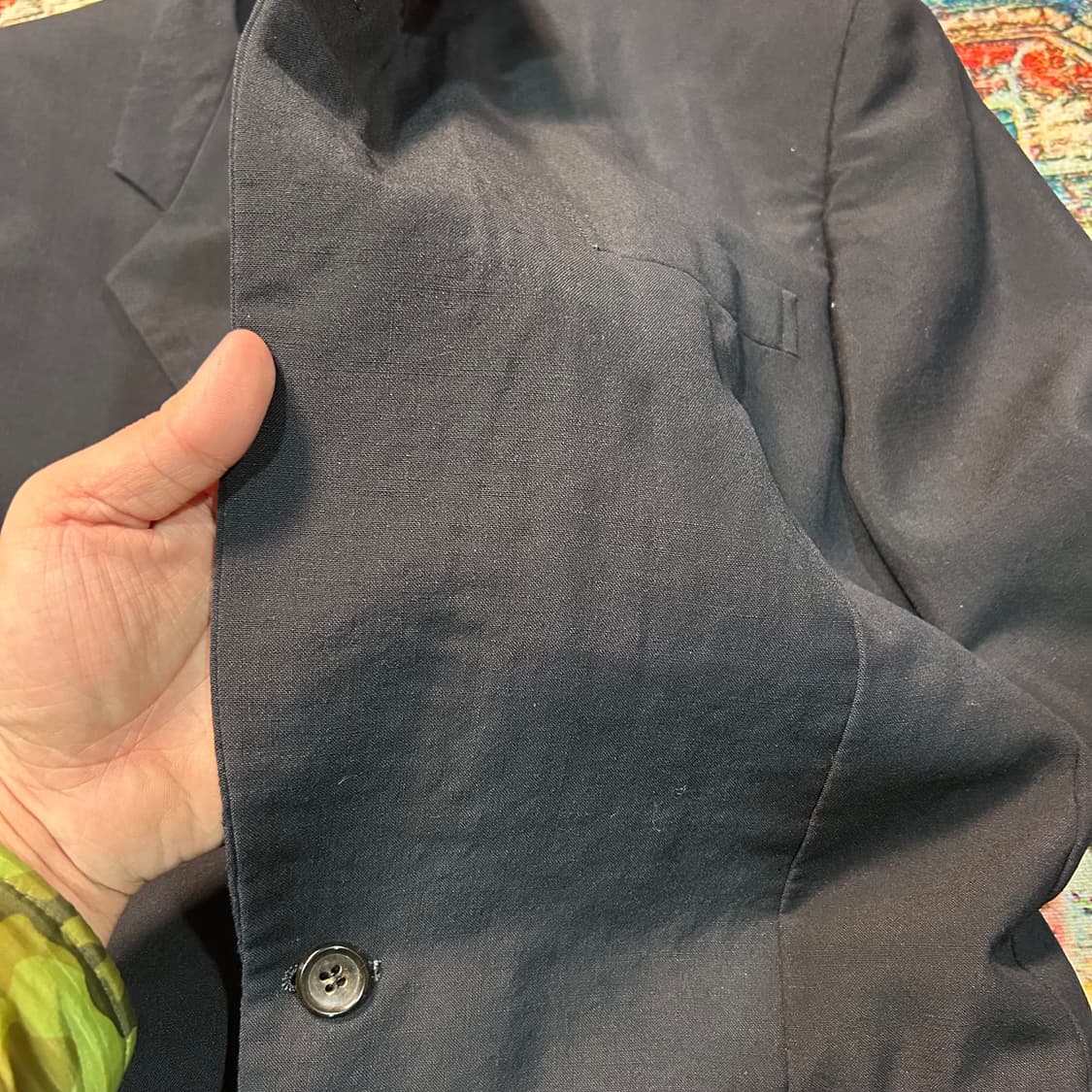 [L] 1998년 생산 꼼데가르송 옴므 듀스 울 모헤어 혼방 블레이저 상품이미지4