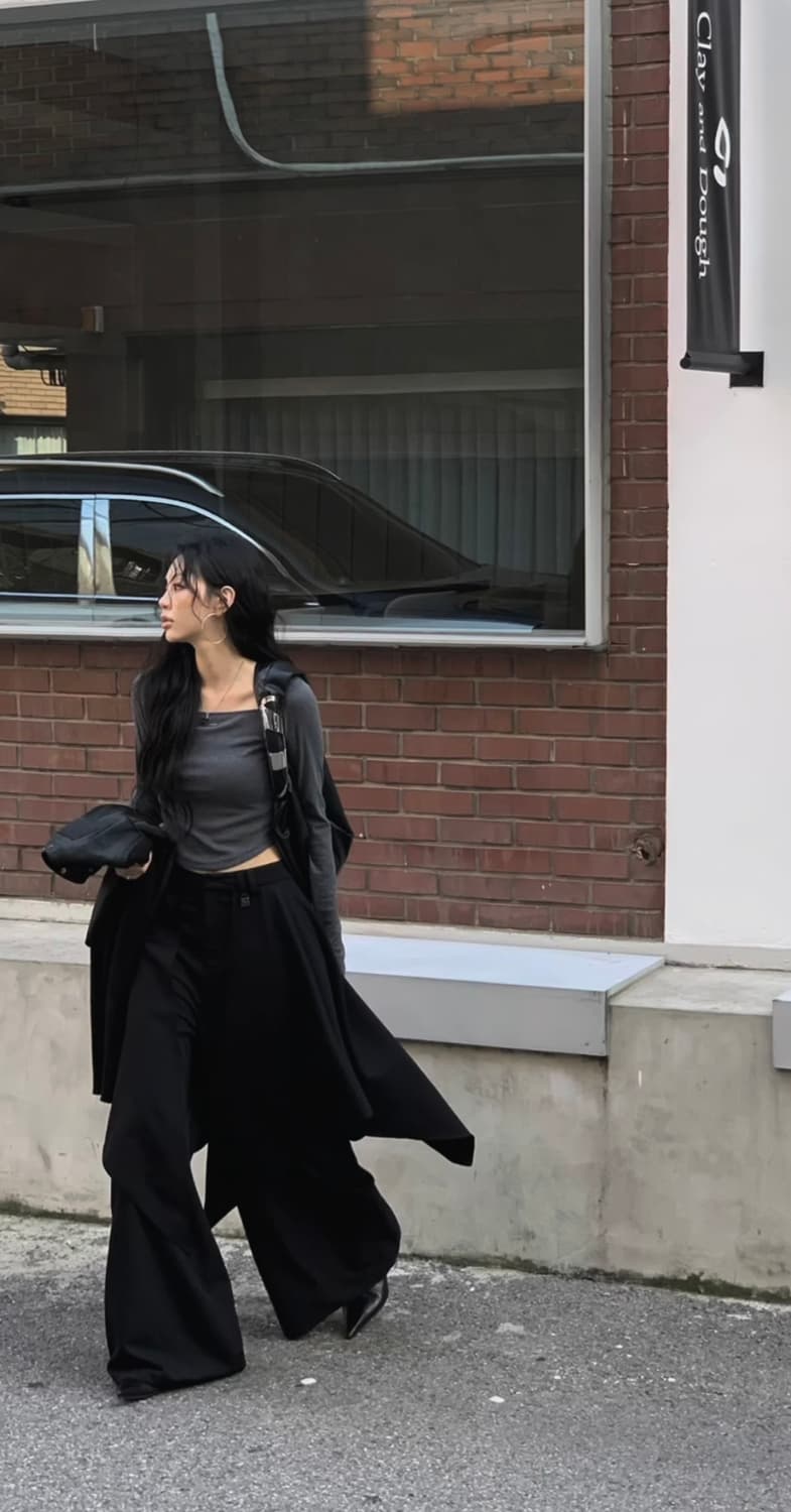 트리밍버드 Layered Drape Wrap Trouser (블랙) 상품이미지3