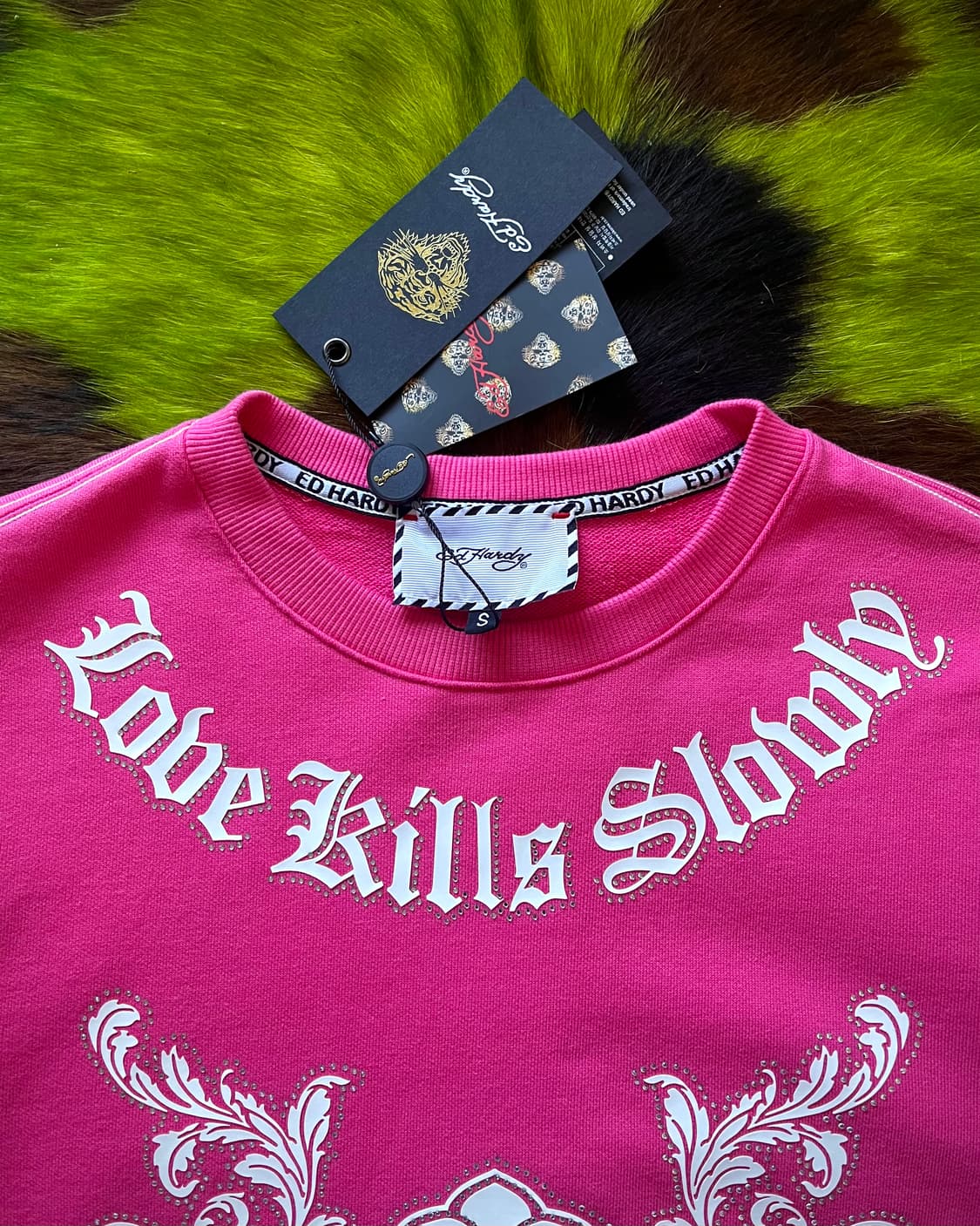 ED Hardy Tribal Pattern Pink Sweatshirt 상품이미지4