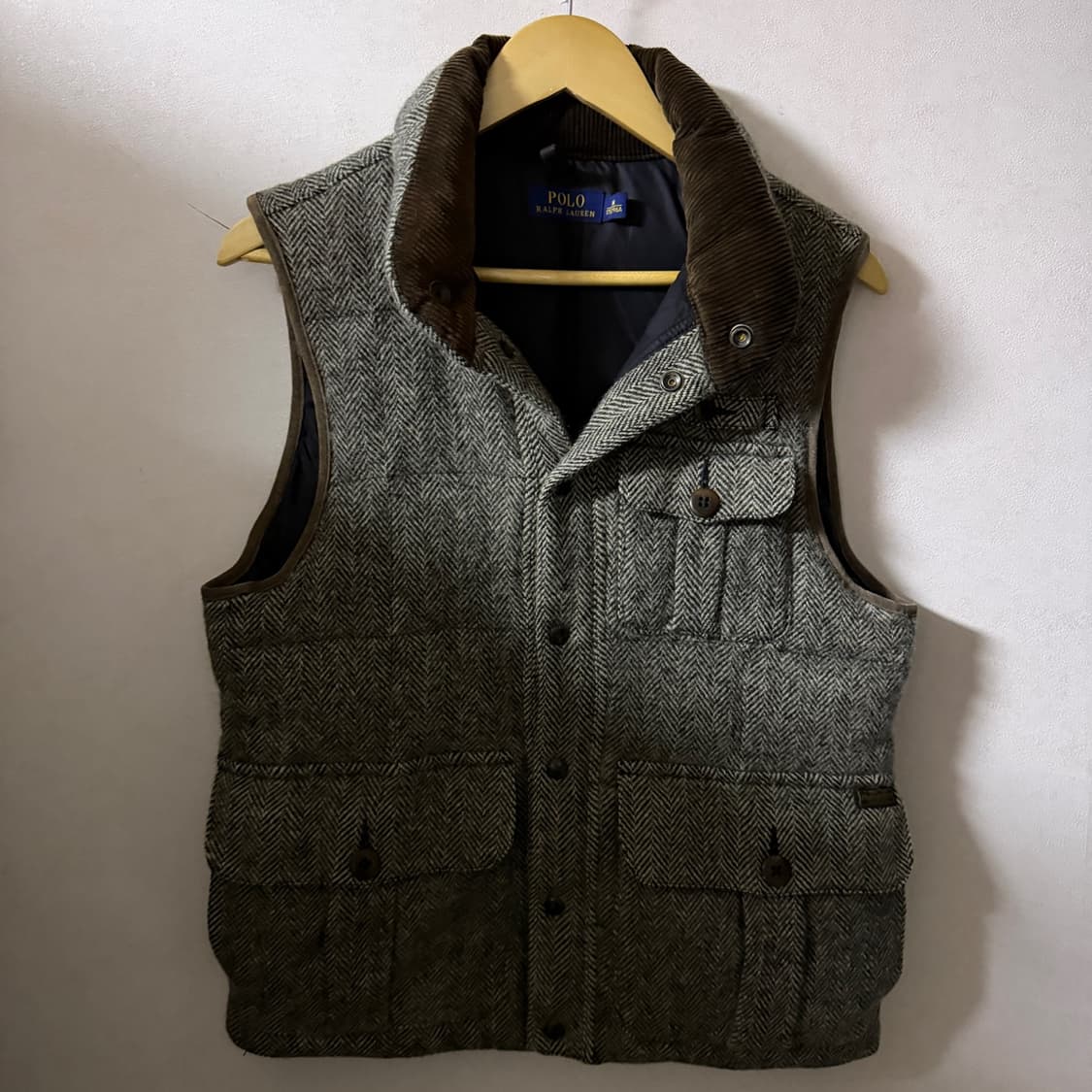 폴로 랄프로렌 헤링본 울 패딩 베스트 M (남성 100정도) 상품이미지9
