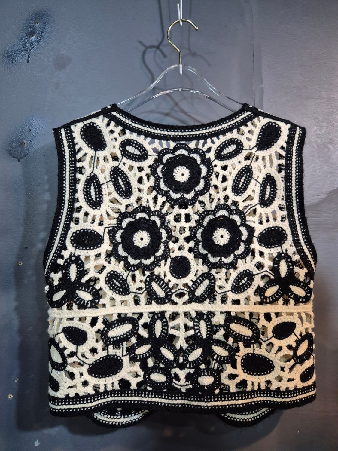 크로셰 플라워 니트 조끼 S 상품이미지2