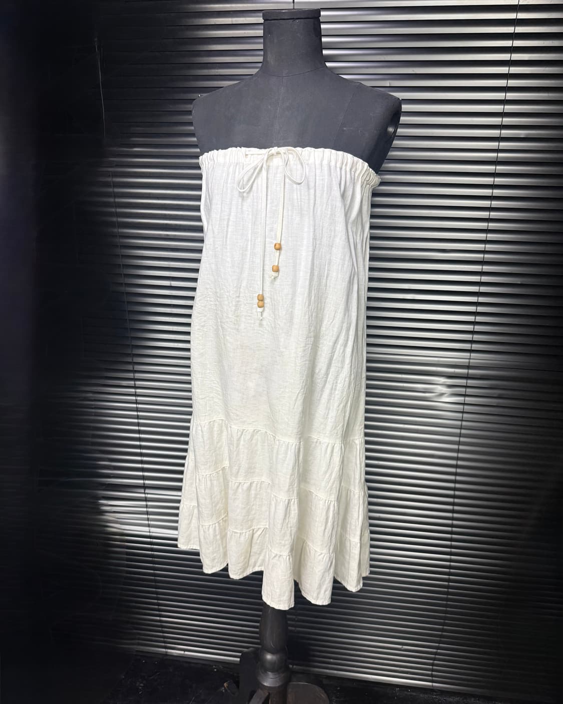 MERONA 린넨 마 캉캉 롱 치마 원피스 에스닉 여름 밴딩 보헤미안 상품이미지2