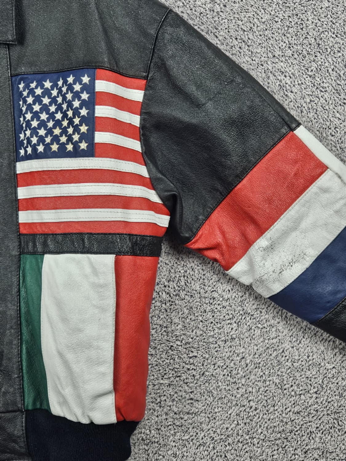 PHASE 컨트리 내셔널 플래그 가죽 자켓 ( M ) / 10256 상품이미지5