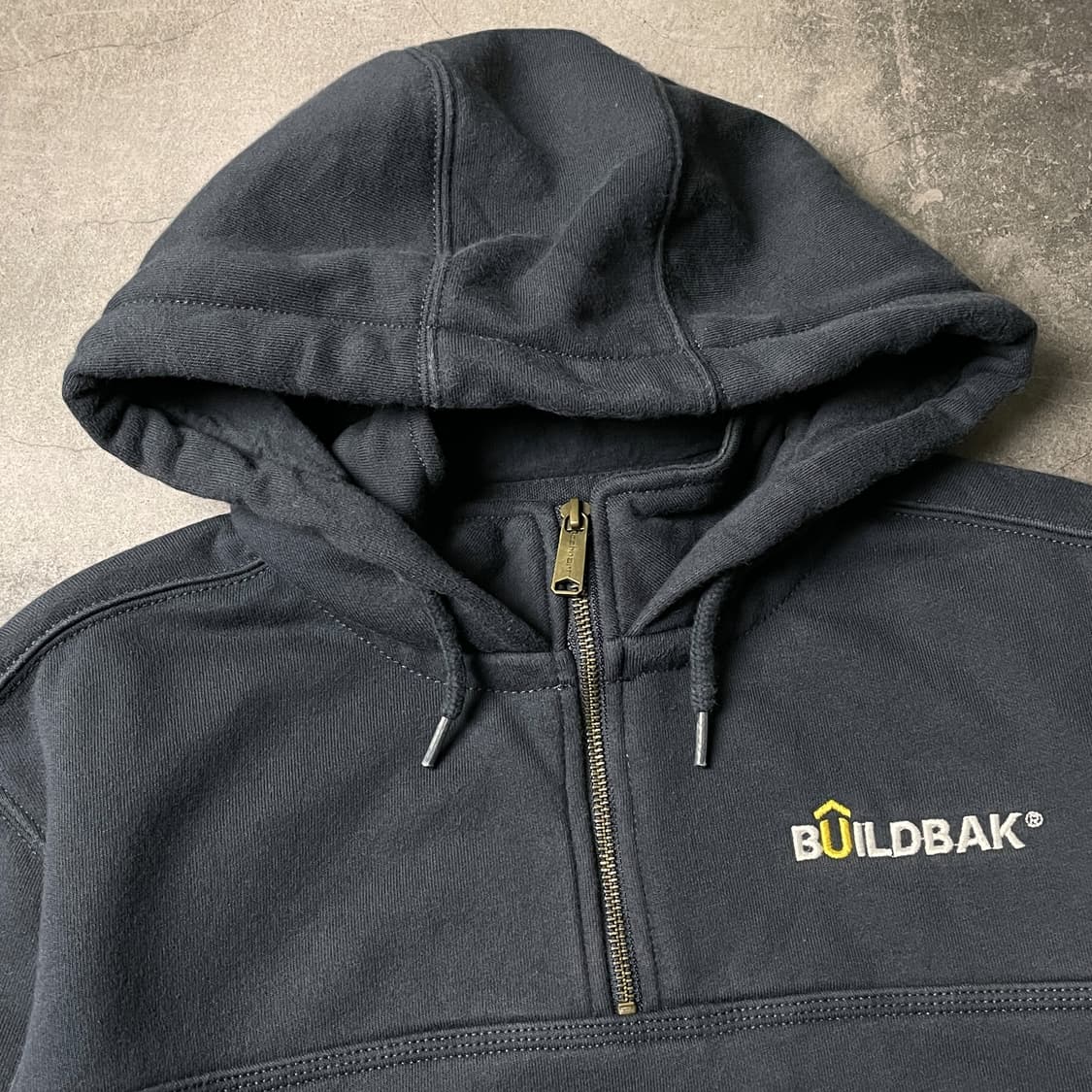 CARHARTT 칼하트 빈티지 네이비 하프집업 기모 후드티 A00903 상품이미지2