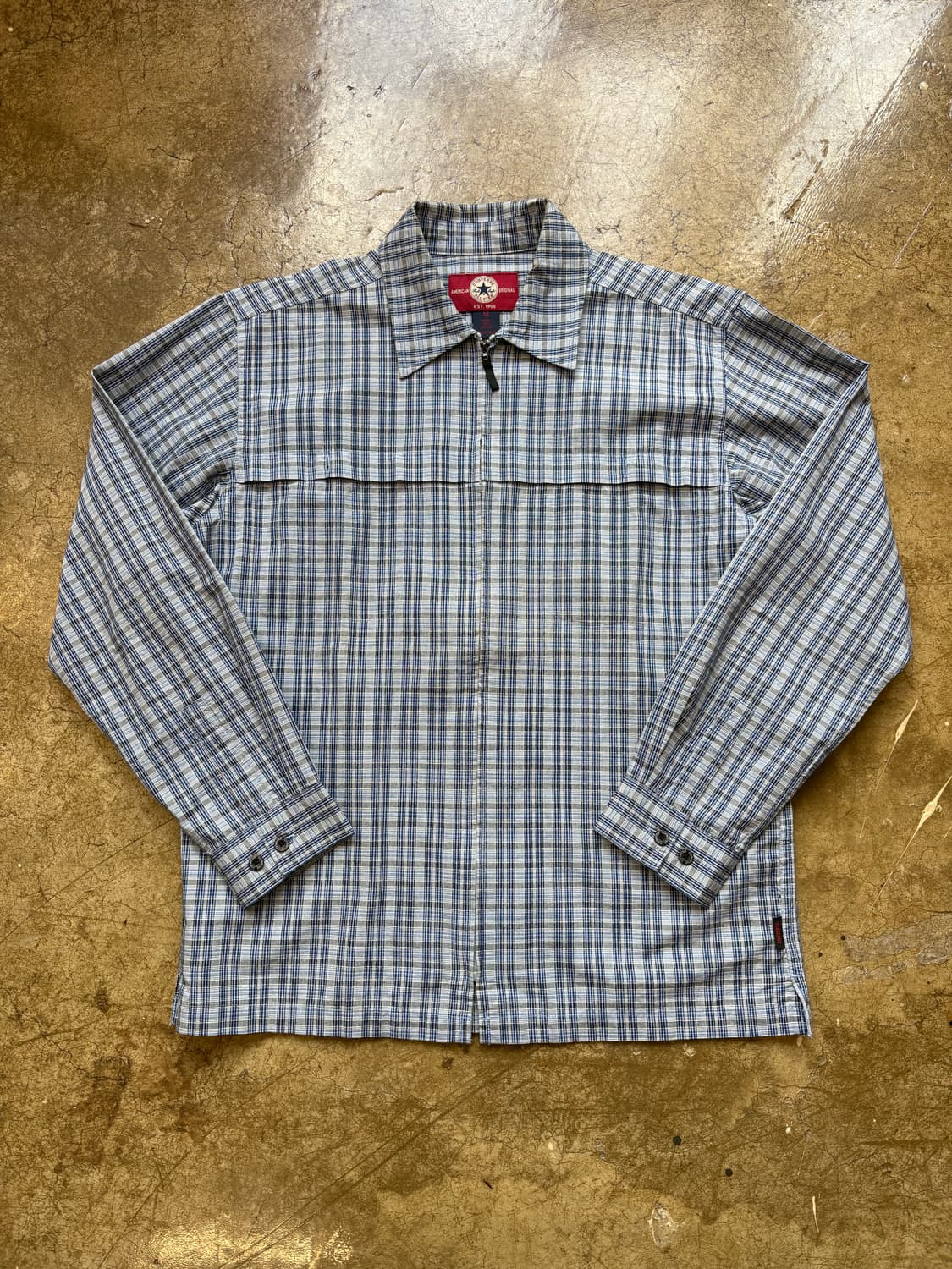 컨버스 빈티지 체크 코튼 집업 재킷 상품이미지1