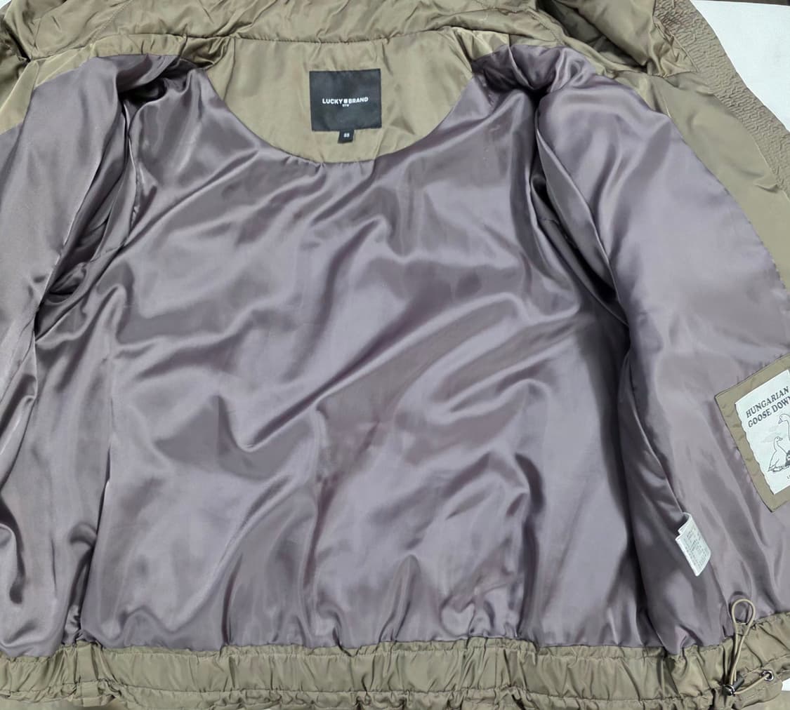 0711 럭키브랜드 헝가리구스다운 여성 패딩 55 카키 상품이미지5
