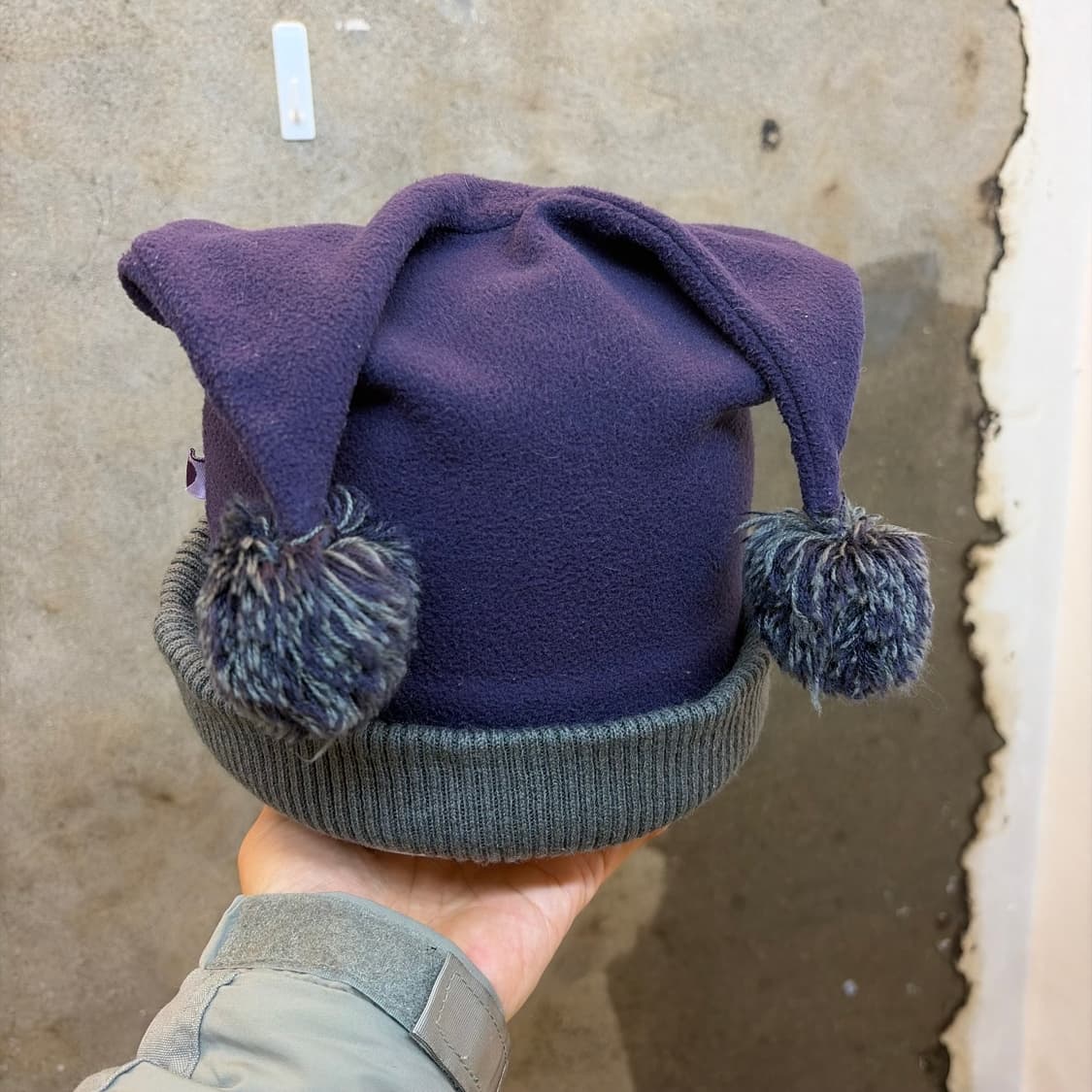 USA 빈티지 파워퍼프걸 더블방울 투톤 비니 상품이미지5