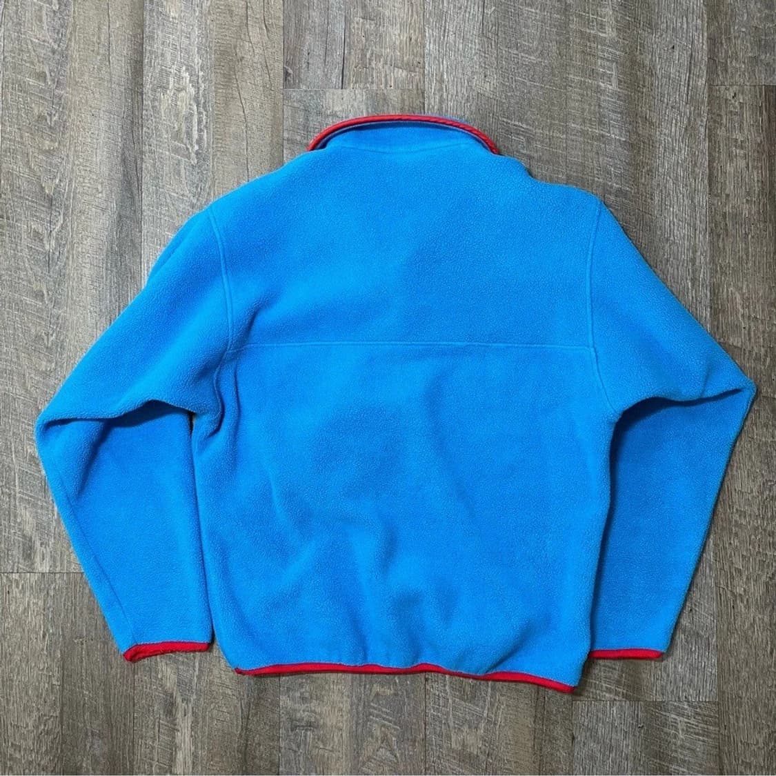 90s 파타고니아 신칠라 스냅-T 블루/레드 상품이미지3