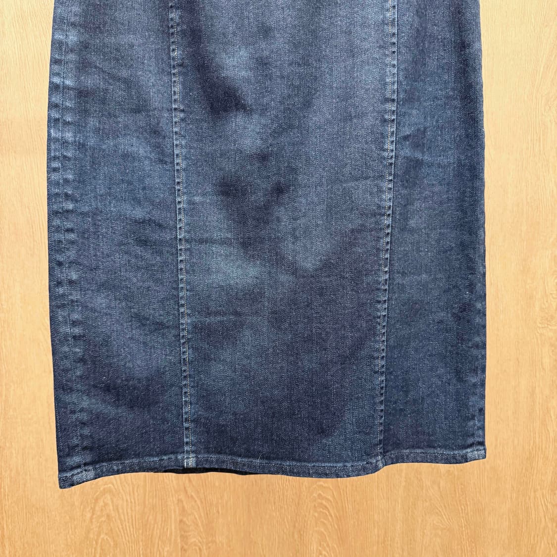 폴로 랄프 로렌 인디고 데님 미디스커트 슬릿 디테일 H라인 진청 상품이미지5