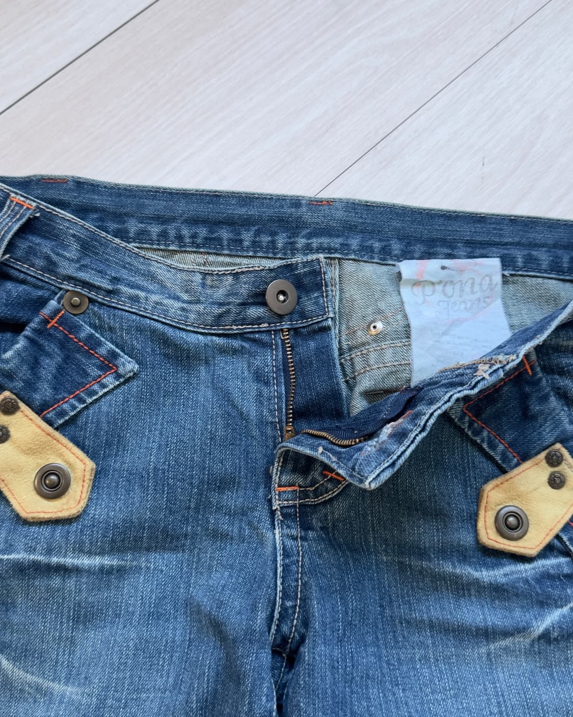 [Vintage] Y2K Metal Pocket Denim Jeans 상품이미지4