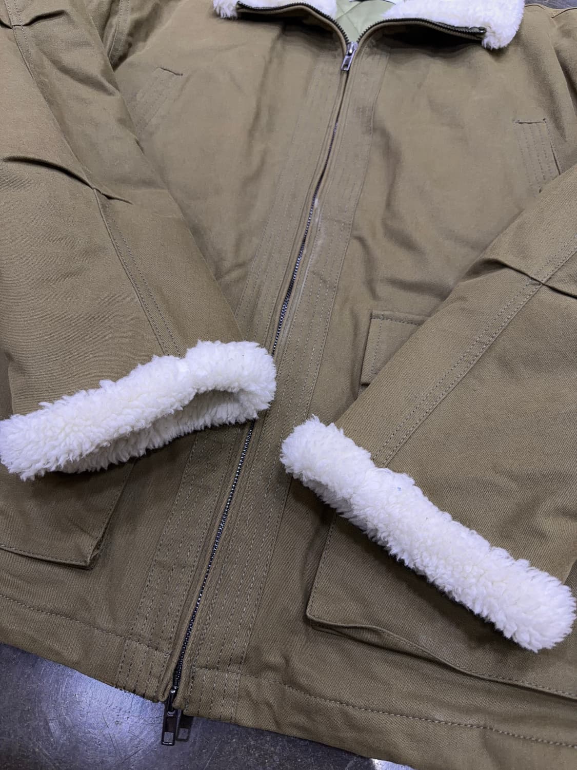 파르티멘토 3M 신슐레이트 보아 플리스 무톤 자켓 카키 M 상품이미지10