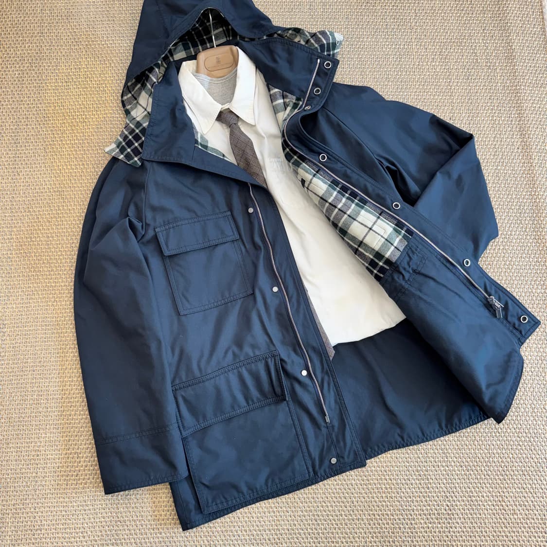 에르메스 최상급 케시미어 유틸리터리언 켄바스 필드 자켓 야상 코트 상품이미지3