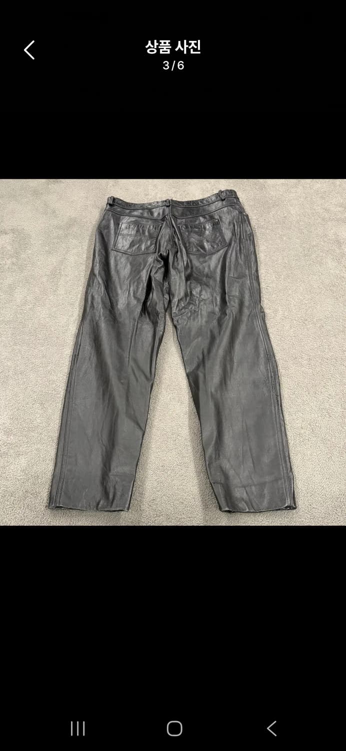 [정품] genuine leather 블랙 가죽 바지 팬츠 c1 상품이미지3