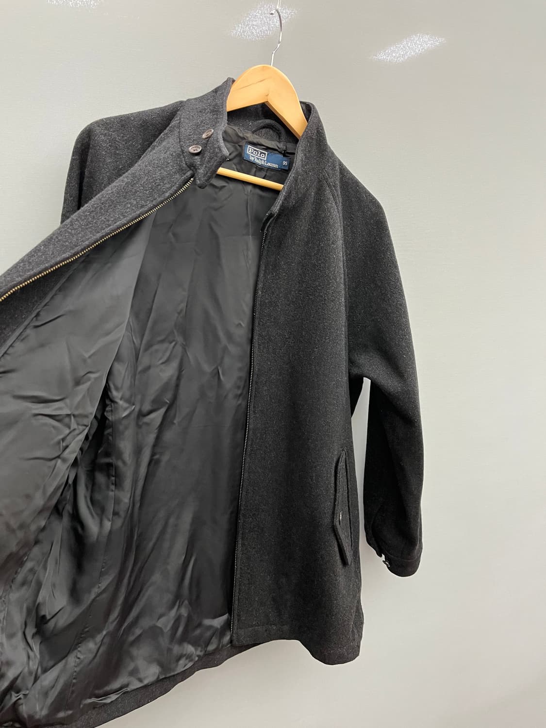 폴로 랄프로렌 차콜 해링톤 사이드 신치백 울 자켓 상품이미지6