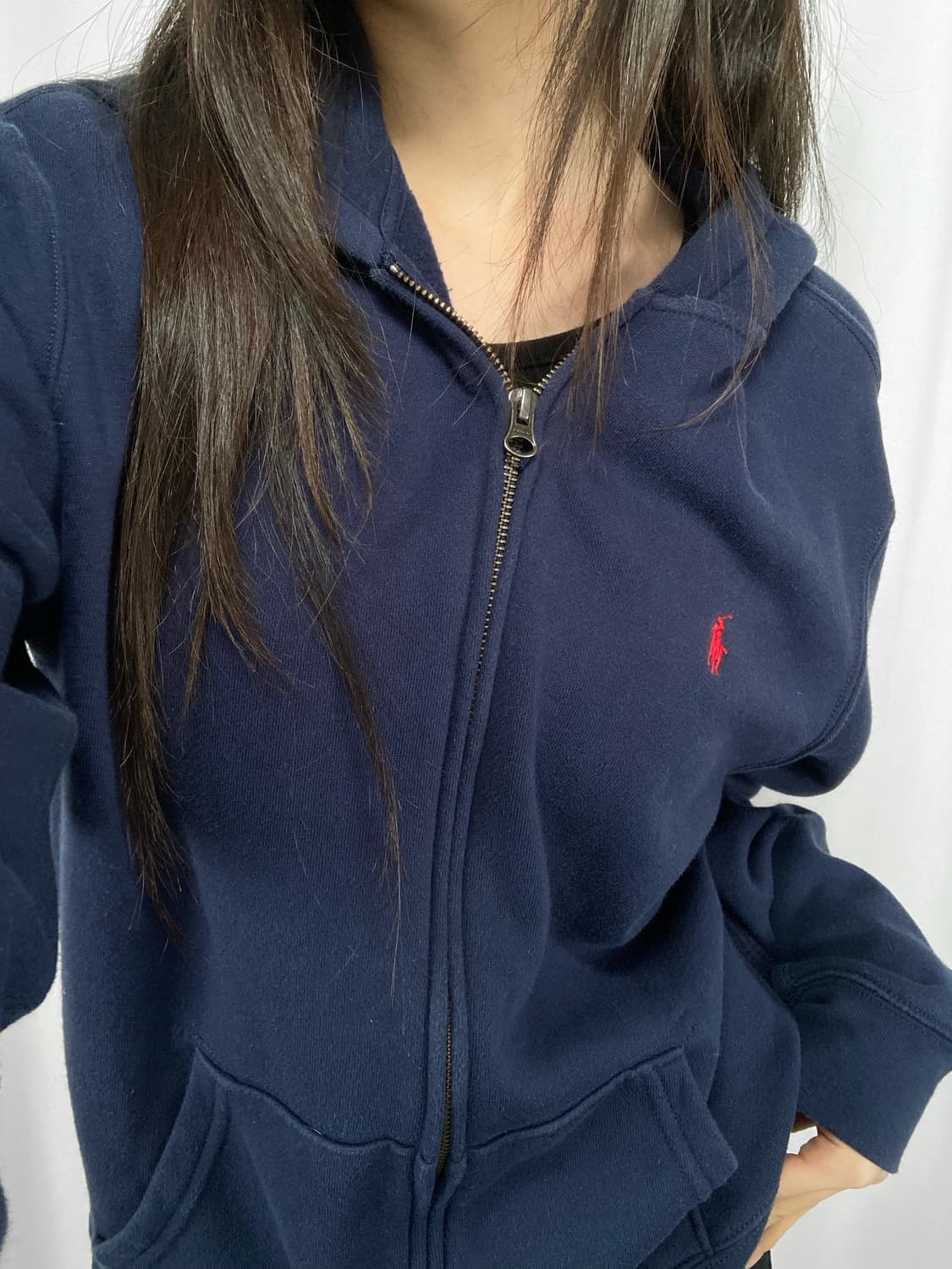 폴로 네이비 후드집업 상품이미지1