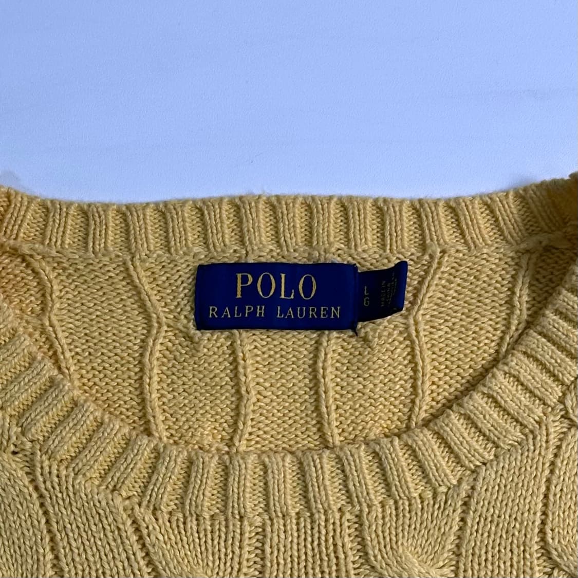 폴로 랄프로렌 옐로우 케이블 니트 상품이미지5