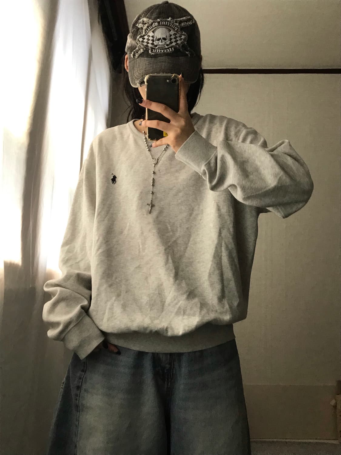 폴로 라이트그레이 맨투맨 상품이미지6