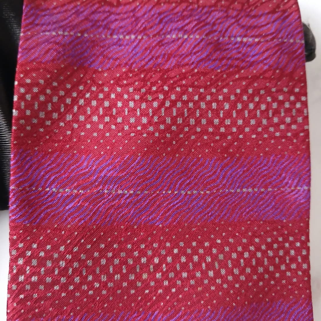 캘빈클라인 실크 레드&퍼플 패턴 넥타이 9.9cm A+등급 A19134
 상품이미지6