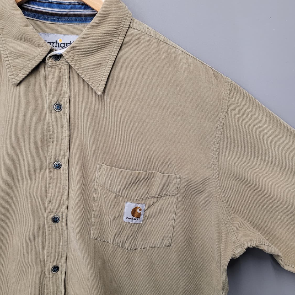 Carhartt 칼하트 코듀로이 셔츠 베이지 상품이미지3