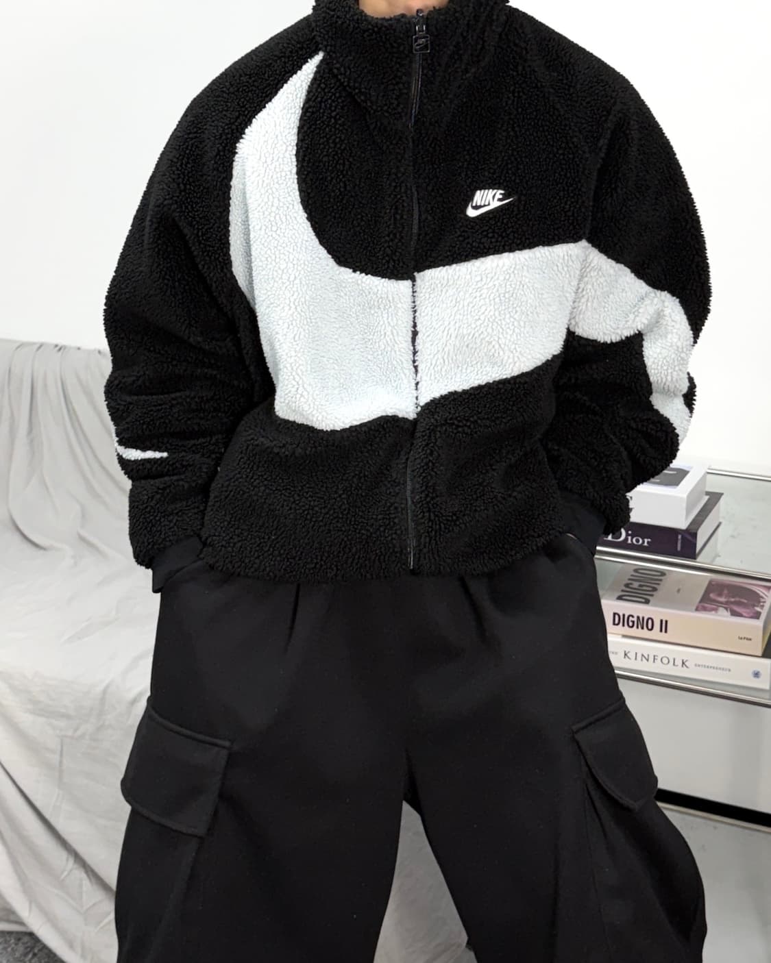 나이키 리버시블 빅스우시 블랙 화이트 자켓 2XL 상품이미지1