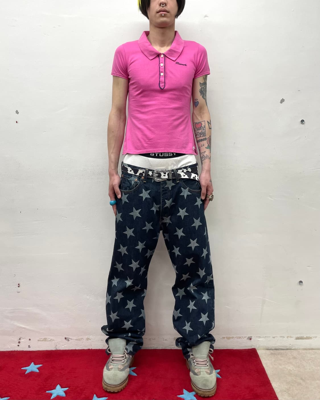 Retro pink pk t-shirt 상품이미지3