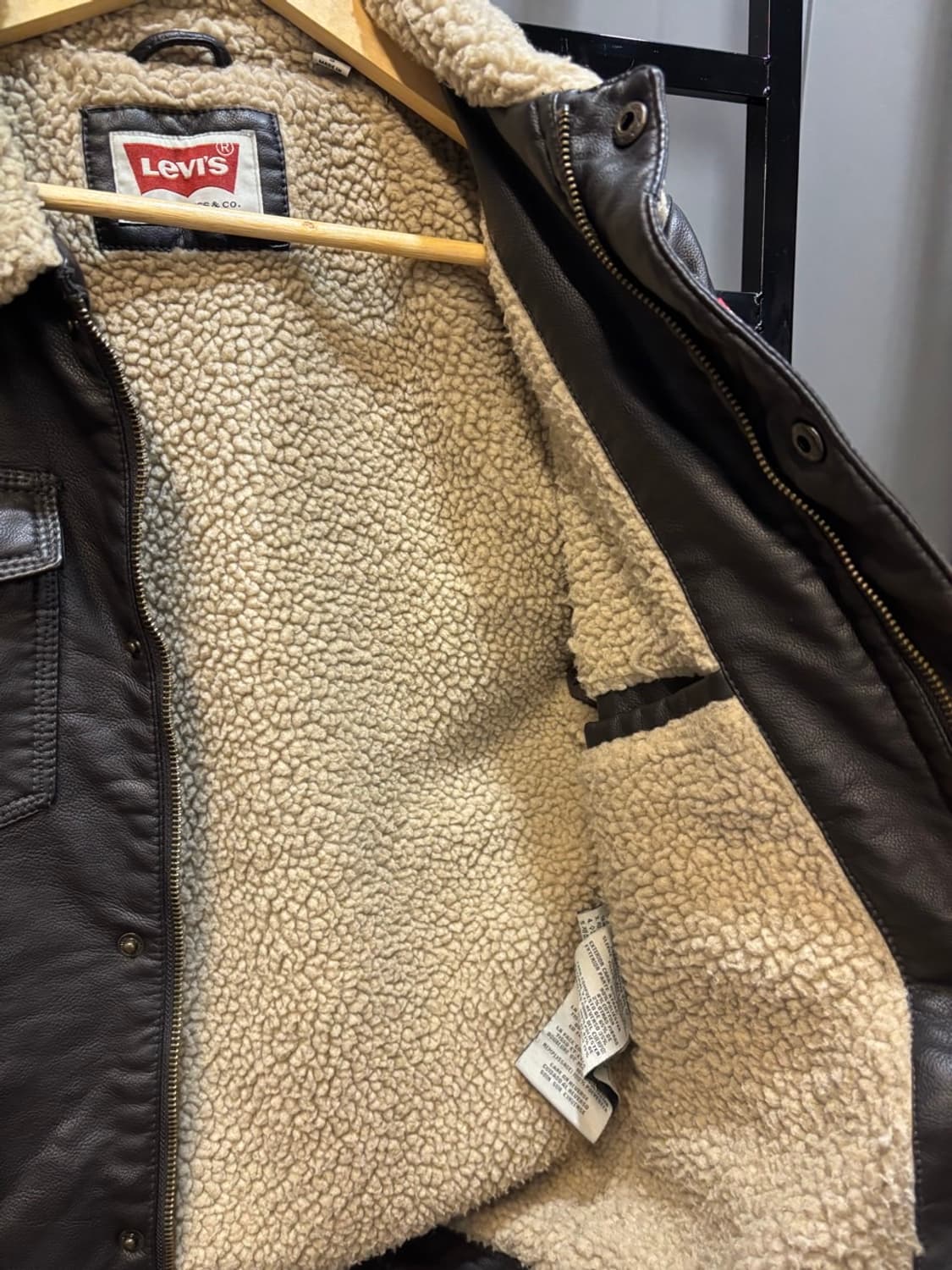 (S) 리바이스 양털 가죽자켓 4.5 상품이미지6