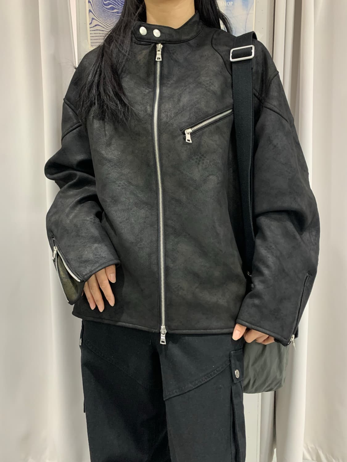 스웨이드 검정자켓 상품이미지2