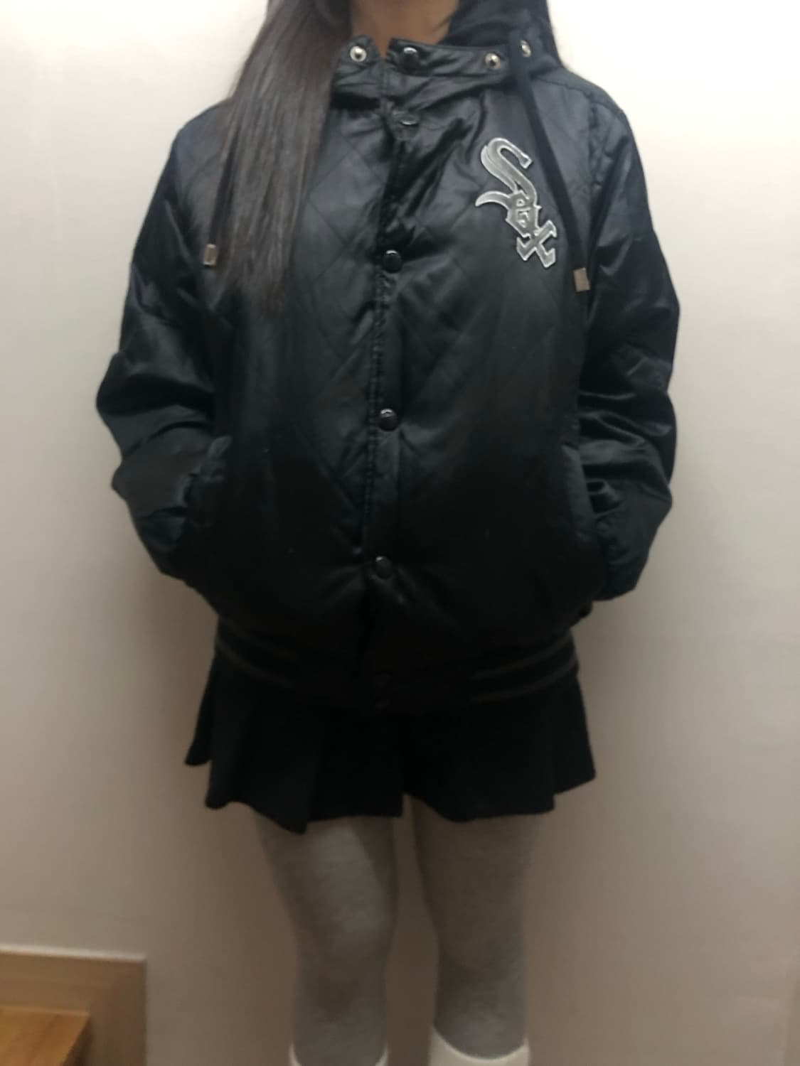 빈티지 mlb 블랙 펑크 스타디움 자켓 상품이미지2