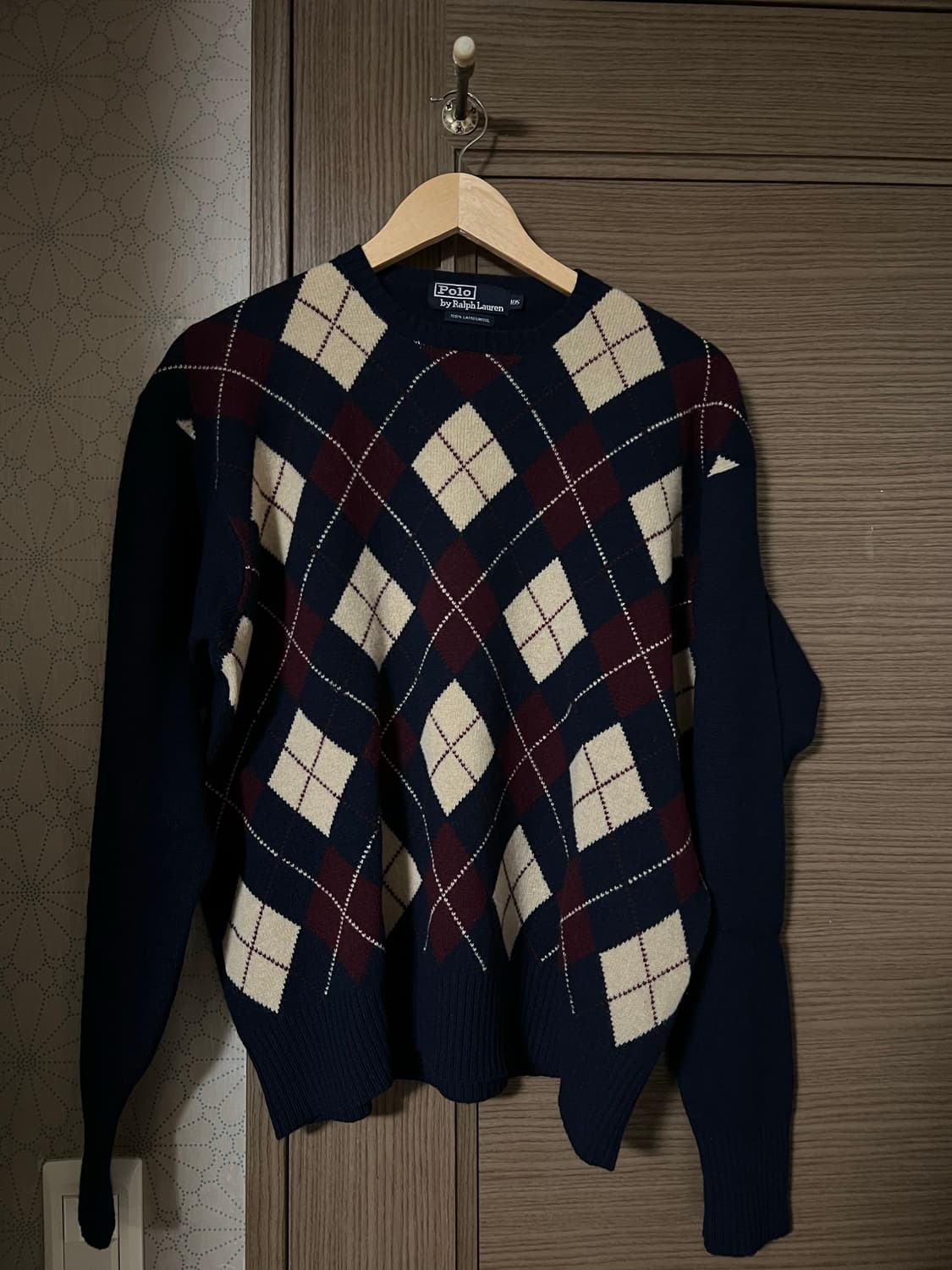 [105] 폴로 랄프로렌 90s 램스울 아가일 스웨터 상품이미지1