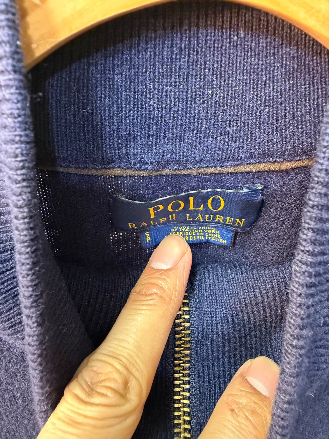 정품) 폴로랄프로렌 여성 엘보가죽 하프넥 니트 S 상품이미지6