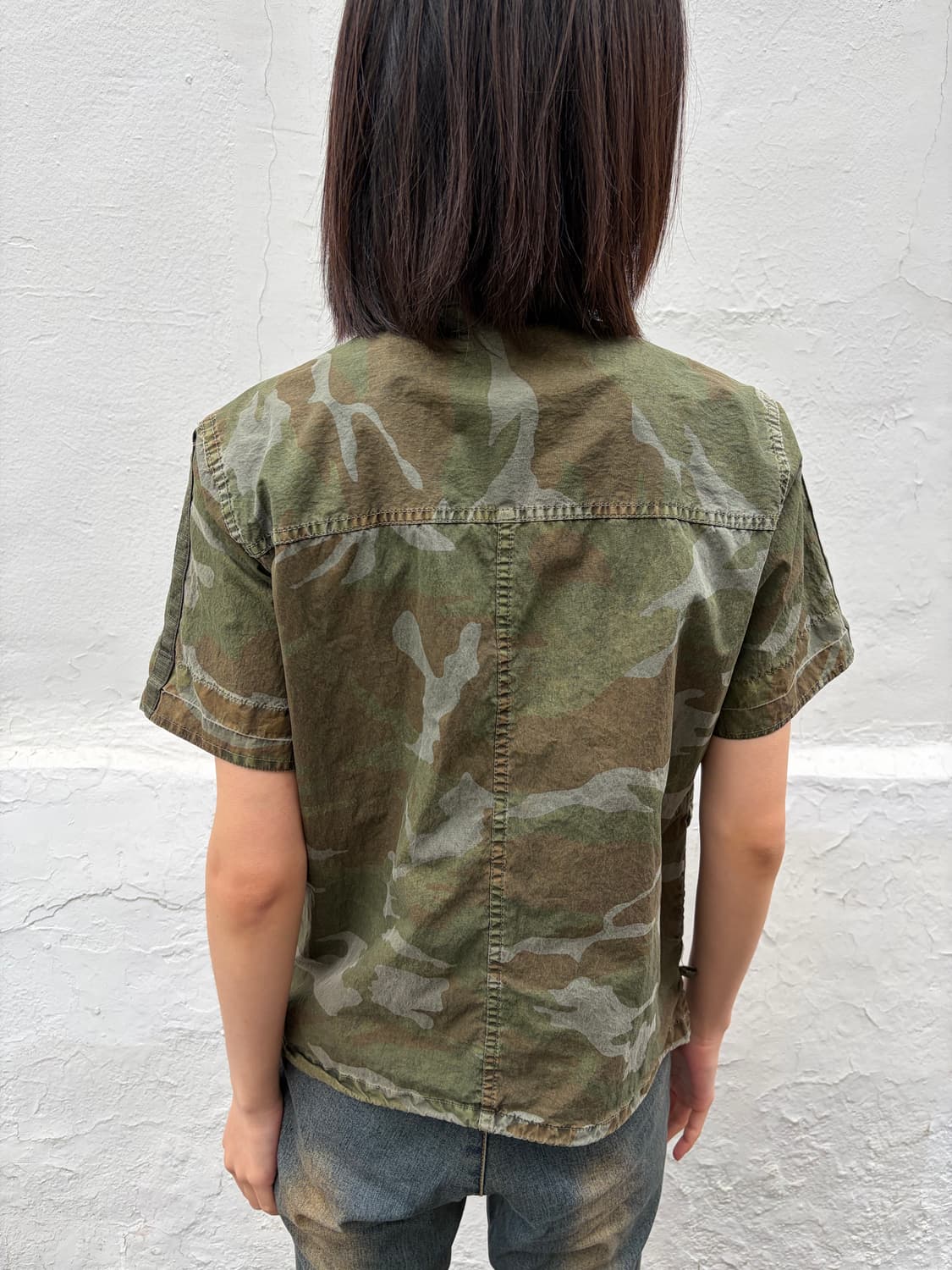 카모 반팔 집업 자켓 S 상품이미지4