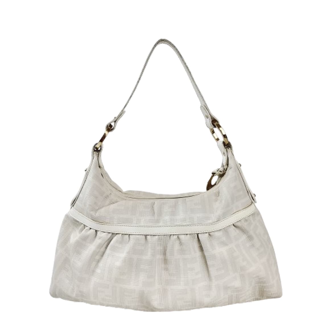 정품 펜디 화이트/그레이 코팅 캔버스 셰프백 상품이미지8