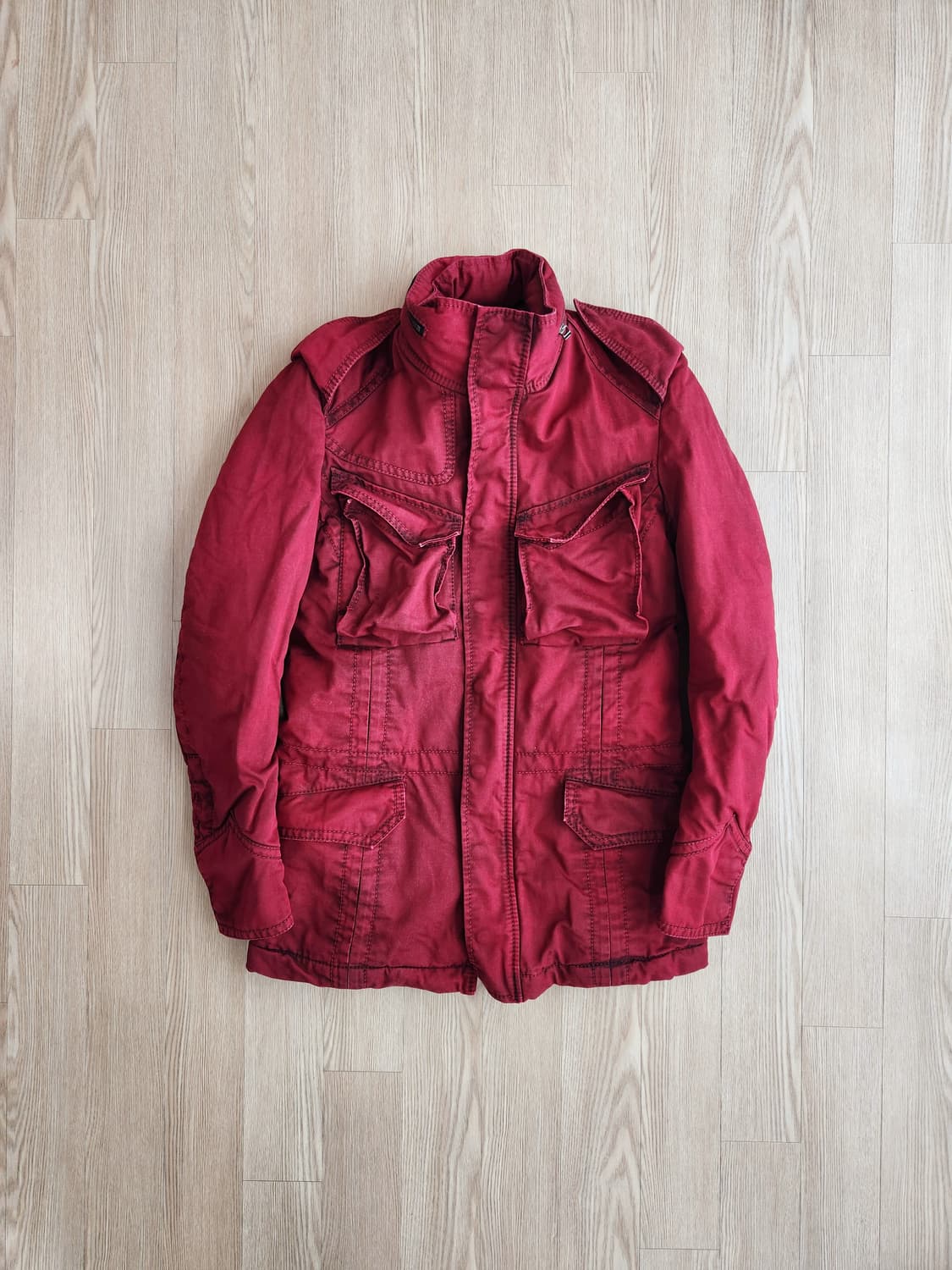 troiso japan 레드 가먼트다잉 필드 재킷 상품이미지3