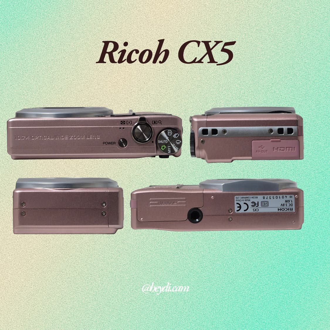 미품급) (장원영!) 리코 cx5(ricoh CX5) 핑크 상품이미지3