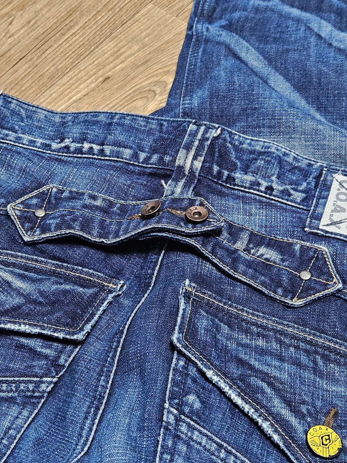 00's 빈티지 콕스(COAX) 레이싱 신치백 부츠컷 데님팬츠 상품이미지8