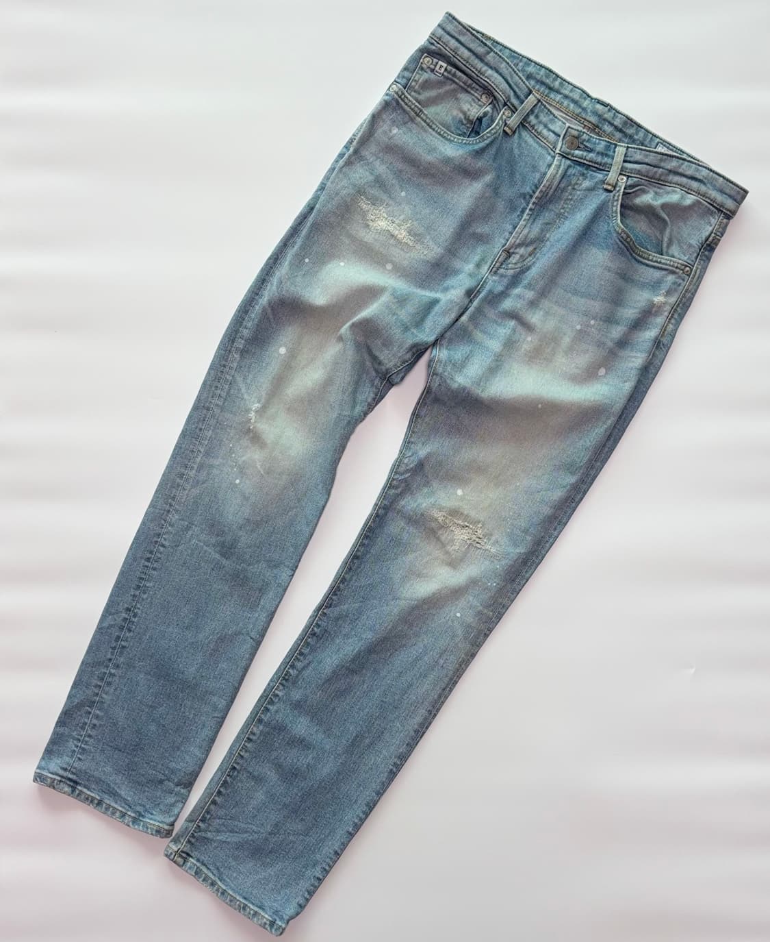 에드윈(EDWIN) 데미지 페인트 데님팬츠 상품이미지1