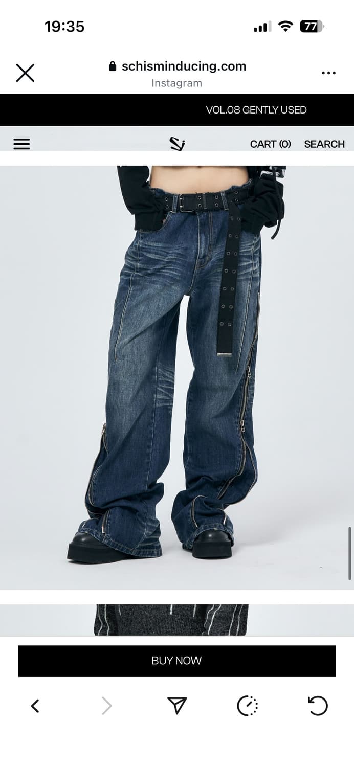 (m)스키즘인듀싱CONVERTIBLE ZIP UP JEANS BLUE 상품이미지2