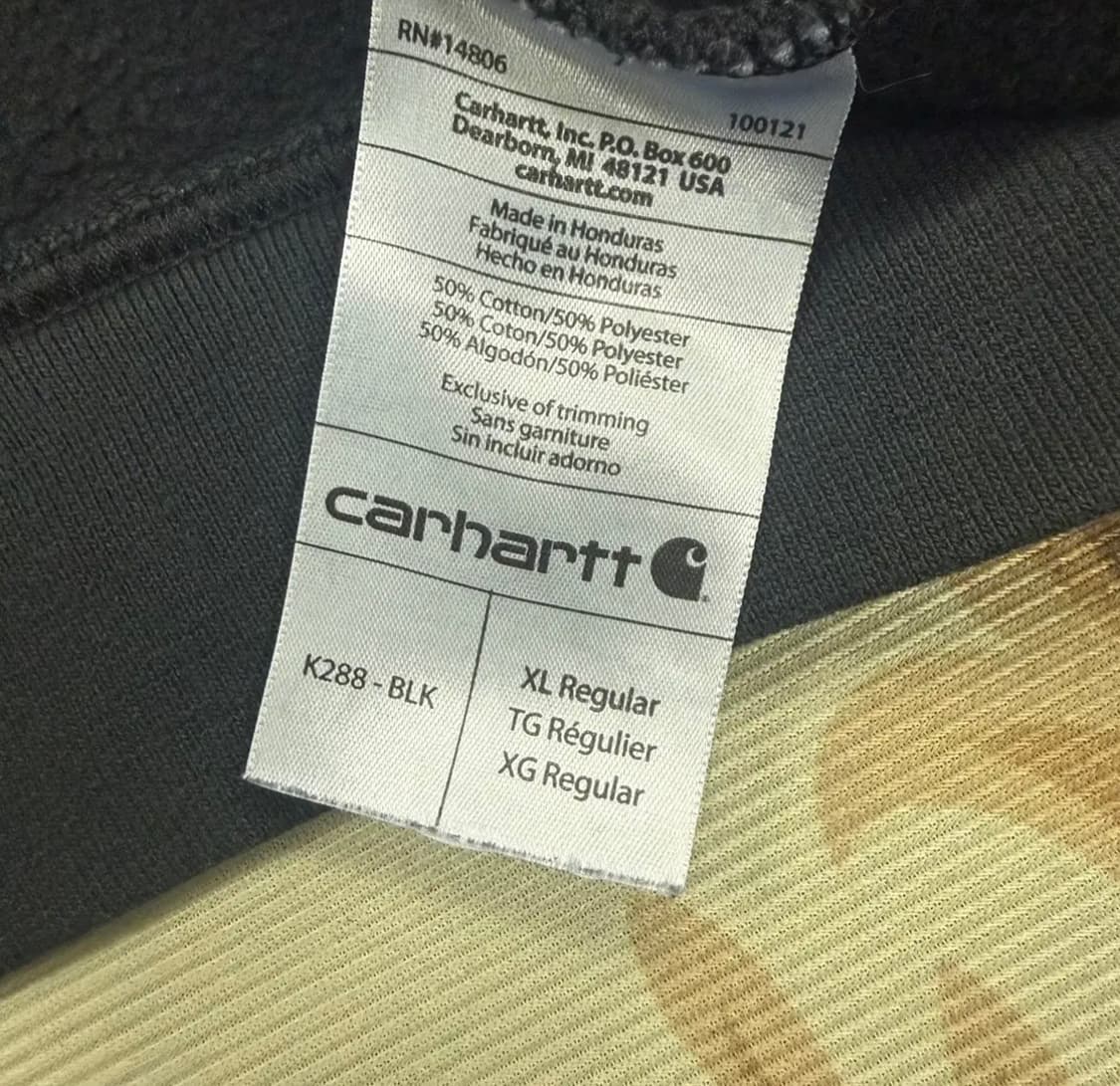 (XL) 칼하트 Carhartt 스펠아웃 후드티셔츠(블랙,빅사이즈) 상품이미지3