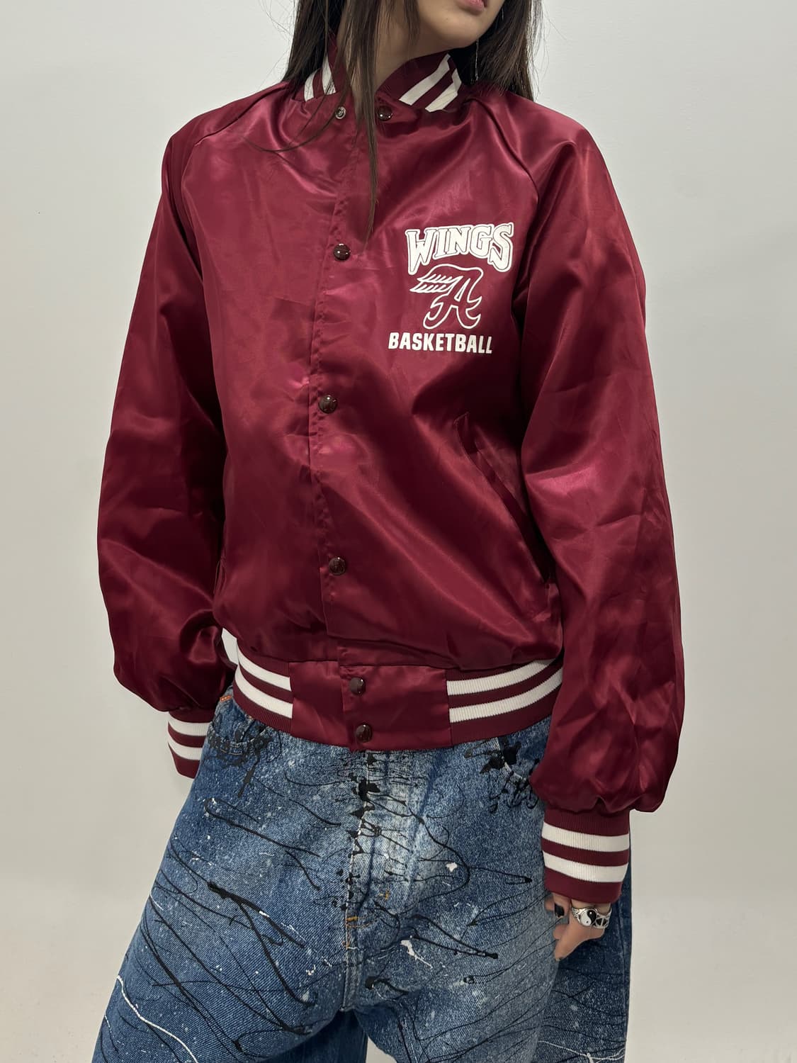 90s 올트스쿨 버건디 스타디움from usa  상품이미지2