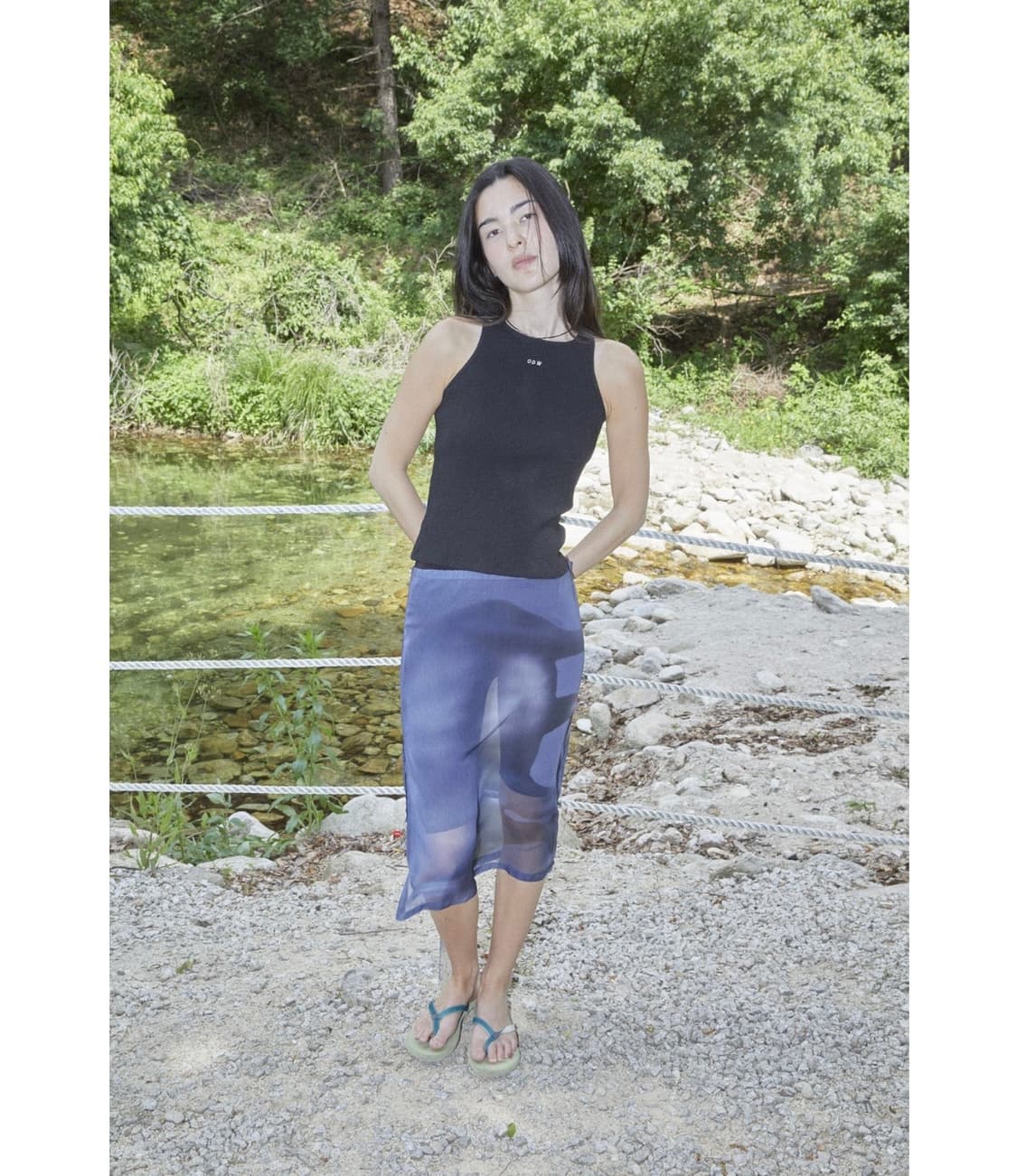 오들리워크샵 shino print skirt 상품이미지2