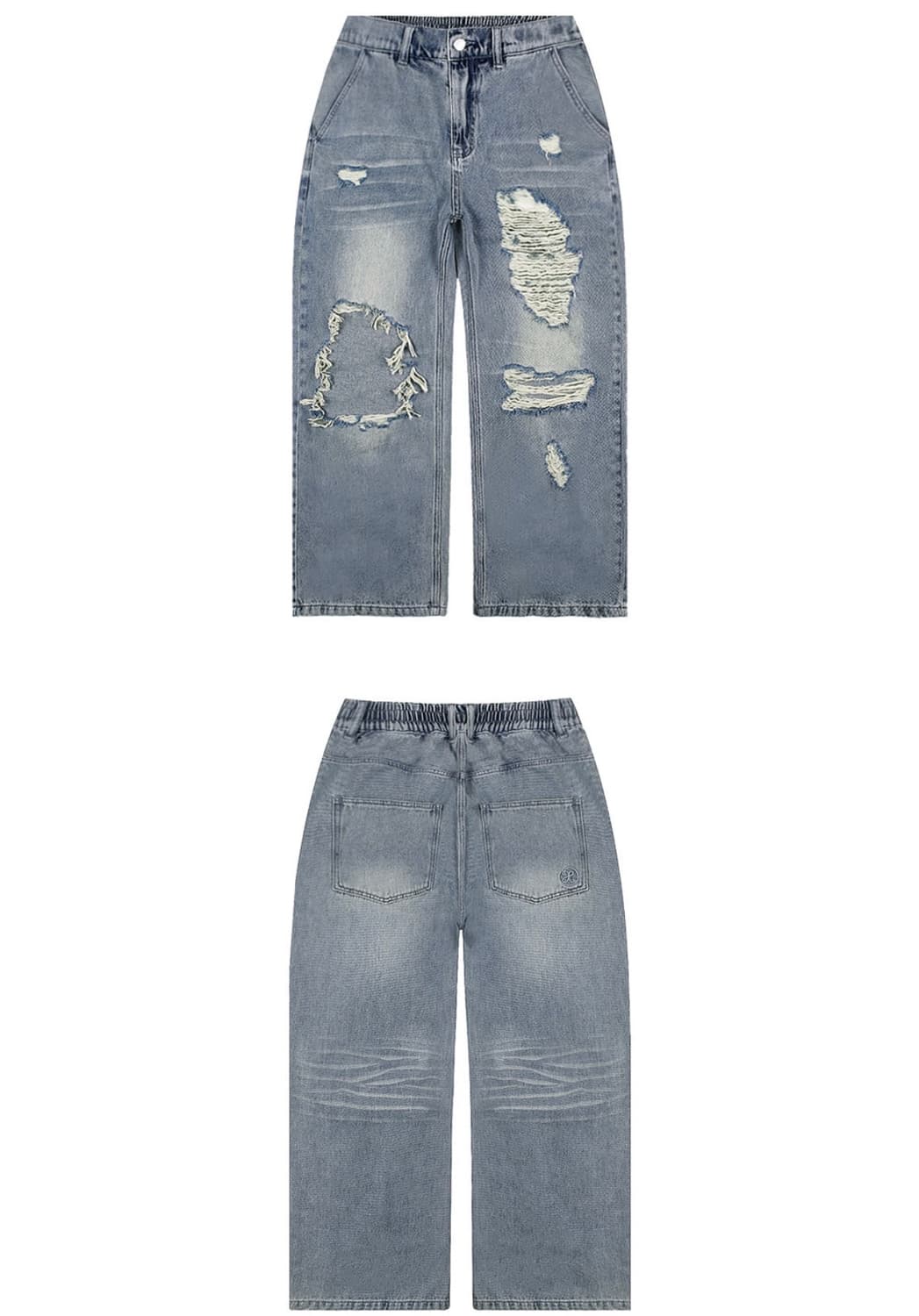 XTONZ DESTROYED DENIM PANTS 상품이미지3