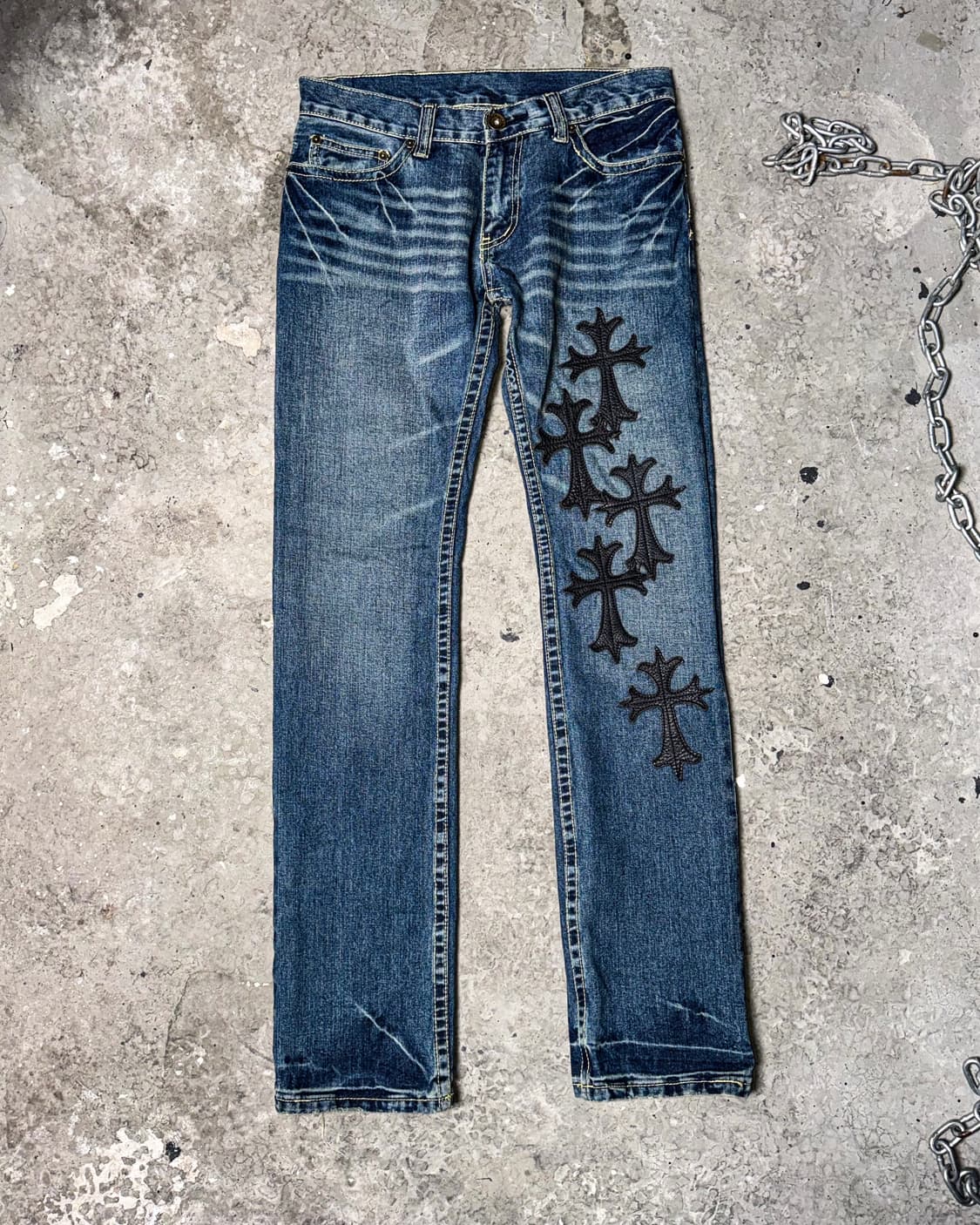 AGATE LABEL – Cross Patch Slim Denim PT 상품이미지2