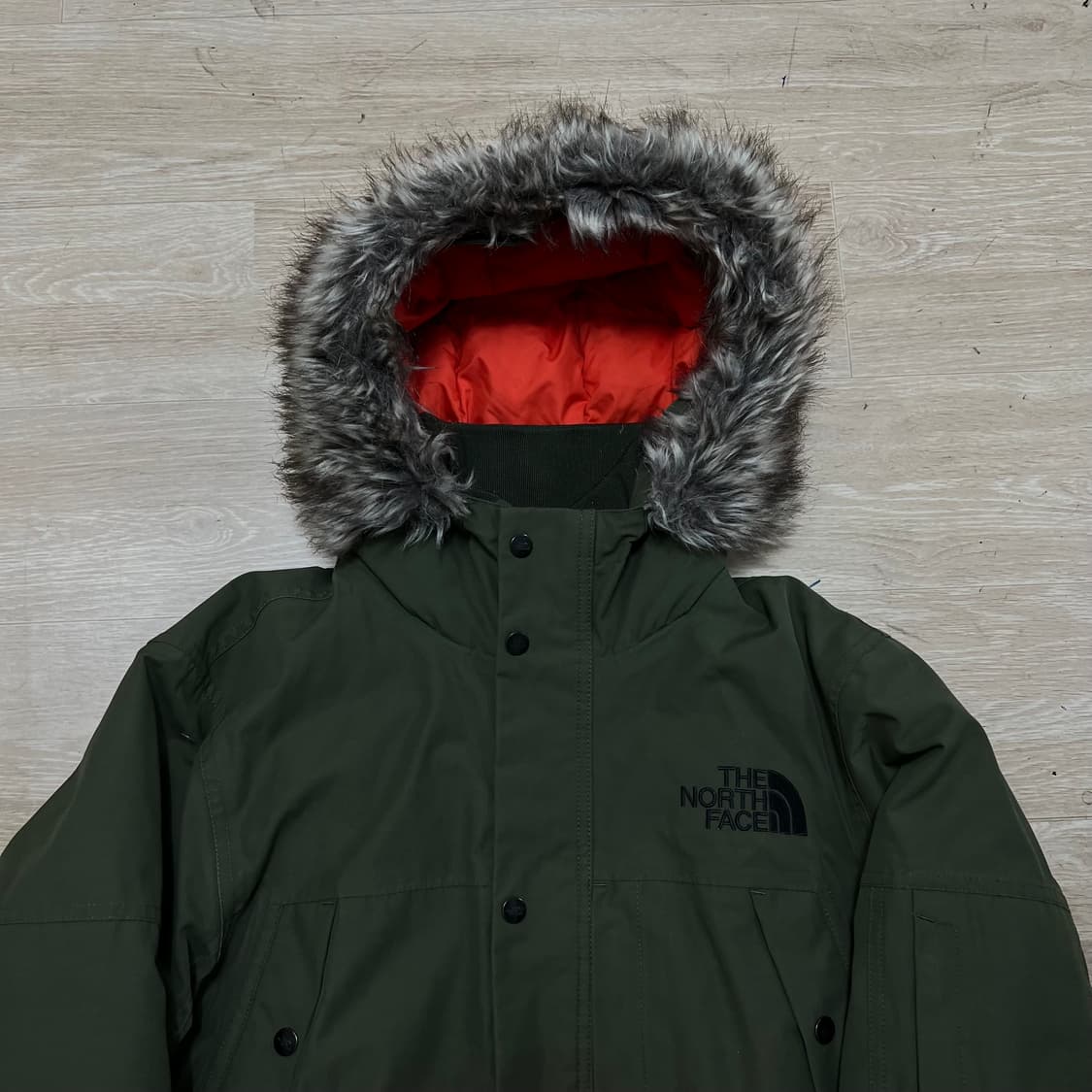 노스페이스 하이벤트 구스다운 퍼후드 파카 롱패딩 점퍼 [카키] M/95 상품이미지2